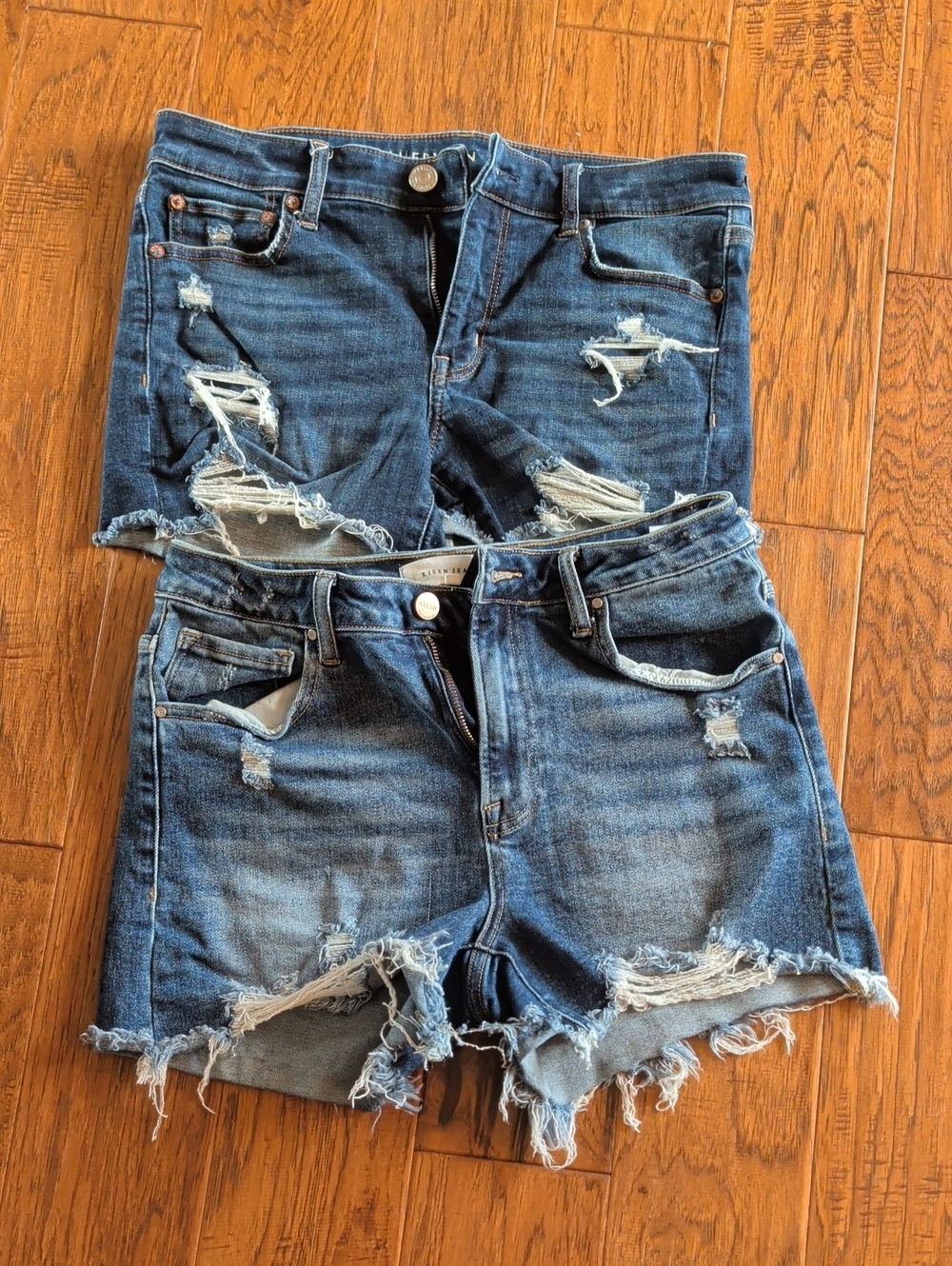 Lot AE and Risen Distressed Denim Women’s Shorts - Blue